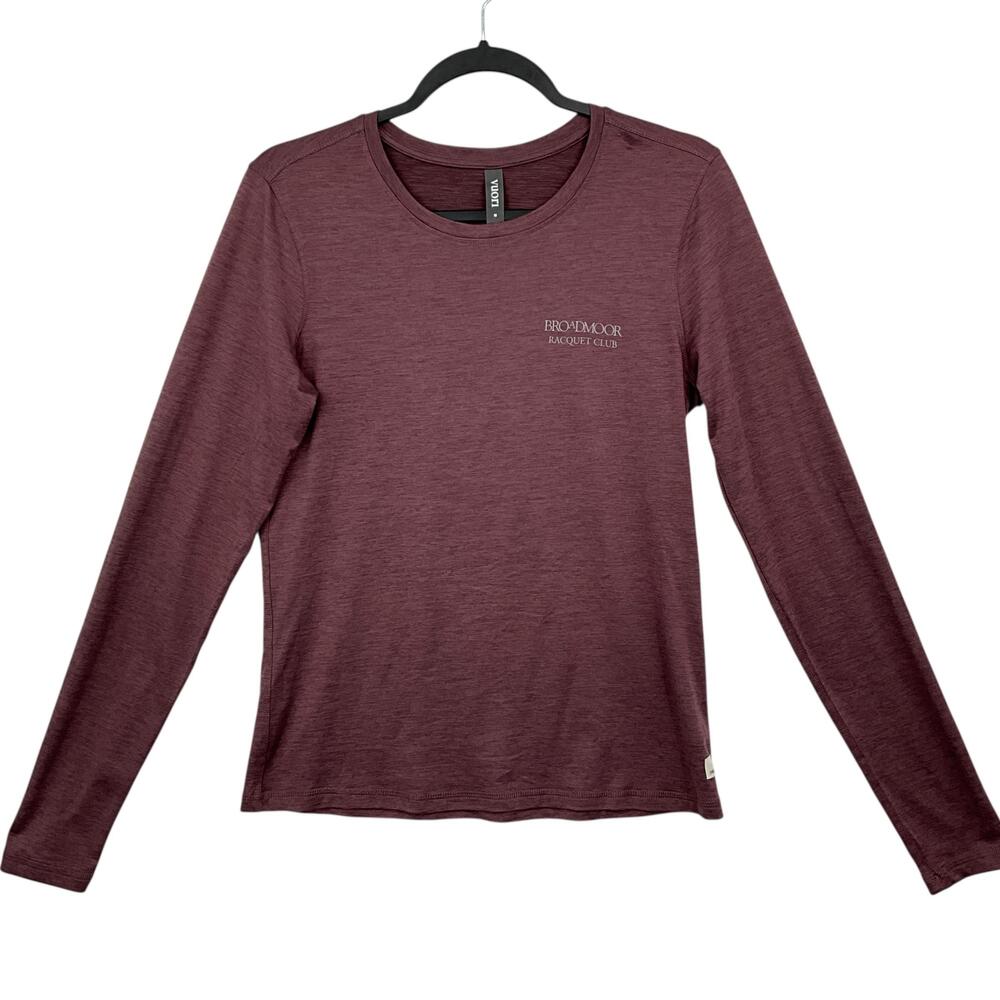 Vuori Long Sleeve Lux Crew Top Womens Medium Purple Broadmoor Racquet Club